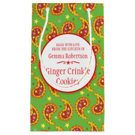 Sacola Para Presentes Pequena O presente verde do cozimento da troca do biscoito