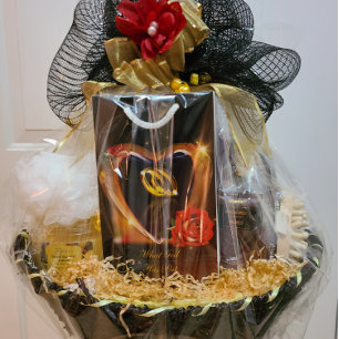 Sacola Para Presentes Pequena O Que Deus Juntou O Casamento (Dourado e Preto)
