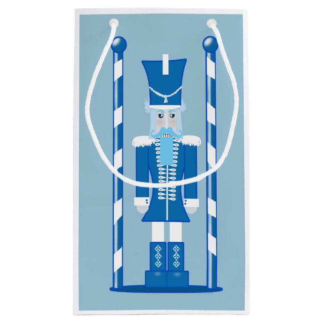 Sacola Para Presentes Pequena O quebra-cabeça em azul (Verso)