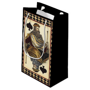 Sacola Para Presentes Pequena O Rei dos Espadas Jogando Cartão do Vision Studio