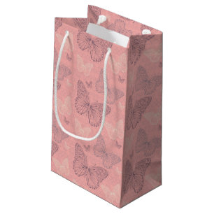 Sacola Para Presentes Pequena O rosa da borboleta