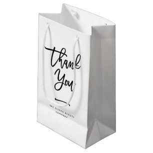 Sacola Para Presentes Pequena Obrigado Marca de compra personalizada em chic