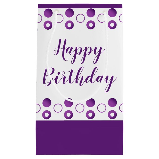 Sacola Para Presentes Pequena Ocasião Especial Polka-dot Design (Frente)