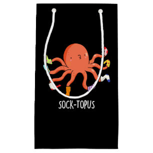Sacola Para Presentes Pequena Octopus Engraçado Sock-topus Com Meias Pun