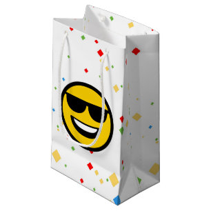 Sacola Para Presentes Pequena Óculos de sol legal Emoji