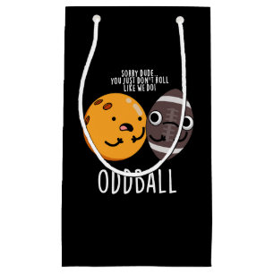 Sacola Para Presentes Pequena Oddball Funny Futebol Pun Dark BG