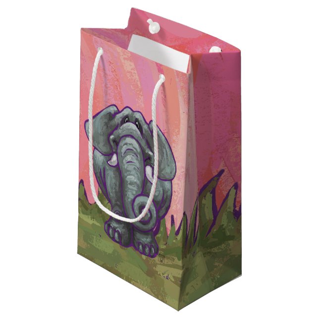 Sacola Para Presentes Pequena Ofertas e acessórios de elefante (Frente inclinada)