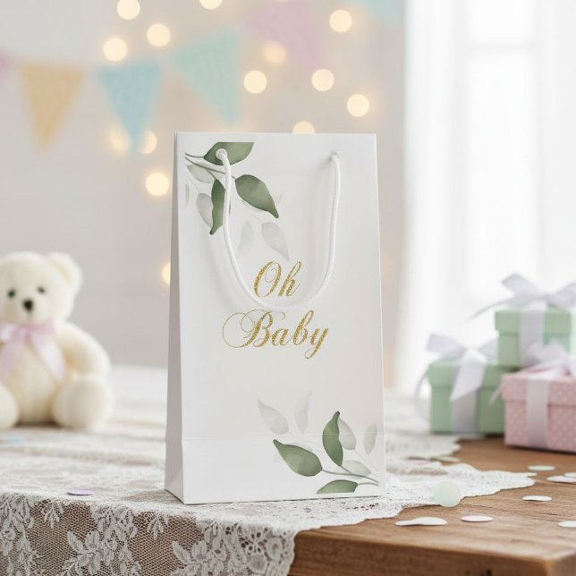 Sacola Para Presentes Pequena Oh Baby gift bag - Botanical baby bag (Criador carregado)