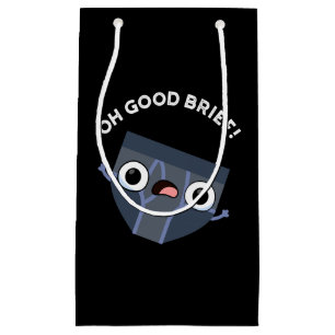 Sacola Para Presentes Pequena Oh Bom Brief Cueca Engraçada Pun Dark BG