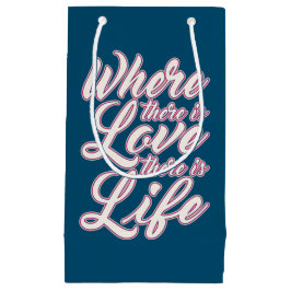 Sacola Para Presentes Pequena Onde há Dia de os namorados de amor | Saco para pr