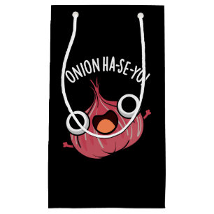 Sacola Para Presentes Pequena Onion Ha-se-yo Funny Coreano Pun Dark BG