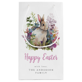 Sacola Para Presentes Pequena Orquídea Floral Floral Páscoa Brunch