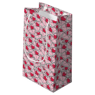 Sacola Para Presentes Pequena Os corações dos namorados em envelopes