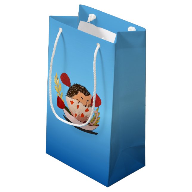 Sacola Para Presentes Pequena ouriço-bebê (Verso inclinado)