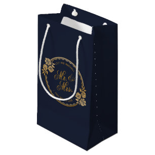 Sacola Para Presentes Pequena Ouro elegante saco Wedding personalizado do
