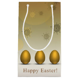 Sacola Para Presentes Pequena Ovos de Páscoa do Ouro Moderno