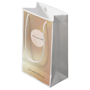 Sacola Para Presentes Pequena Pacote de produto para Shimmer Dourado moderno do