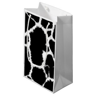 Sacola Para Presentes Pequena Padrão de Animal Preto e Branco