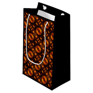 Sacola Para Presentes Pequena Padrão de Arte Abstrata Boho Moderno Elegante Dour