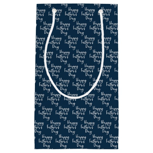 Sacola Para Presentes Pequena Padrão de Dia de os pais Feliz (Frente)