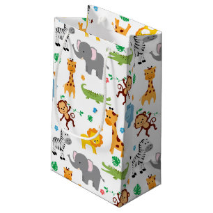 Sacola Para Presentes Pequena Padrão de Enfermeiro de Animais Safari Cute