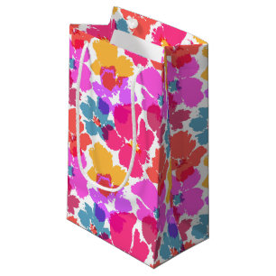 Sacola Para Presentes Pequena Padrão de Flor Neon Moderno Colorida