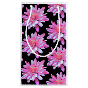 Sacola Para Presentes Pequena Padrão de margarida rosa, bonito padrão floral