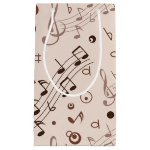 Sacola Para Presentes Pequena Padrão de música
