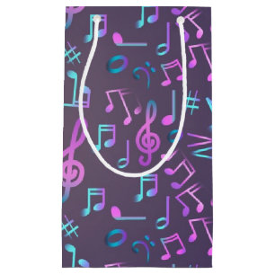 Sacola Para Presentes Pequena Padrão de música