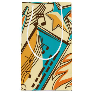 Sacola Para Presentes Pequena Padrão de música