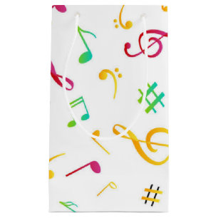 Sacola Para Presentes Pequena Padrão de música