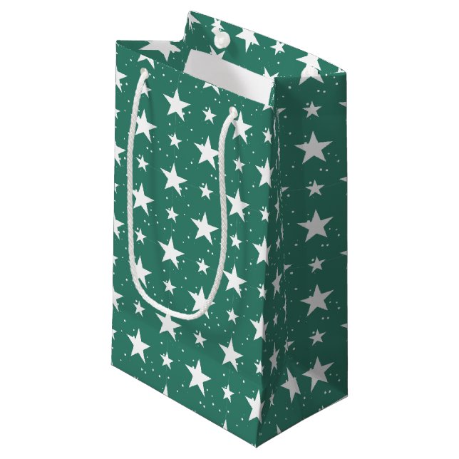Sacola Para Presentes Pequena Padrão de Natal 121 (Frente inclinada)
