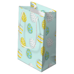 Sacola Para Presentes Pequena Padrão de Ovo Feliz de Páscoa