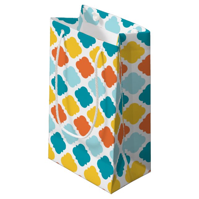 Sacola Para Presentes Pequena Padrão do Carnaval de Verão (Frente inclinada)
