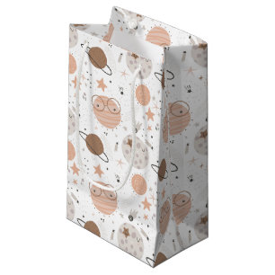Sacola Para Presentes Pequena Padrão do Planeta de Portas Bonitas