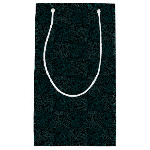 Sacola Para Presentes Pequena Padrão do terreno verde 01bx4.Preto