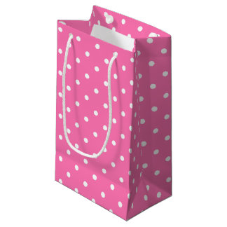 Sacola Para Presentes Pequena Padrão Elegante De Bolinhas Brancas Quentes Para E