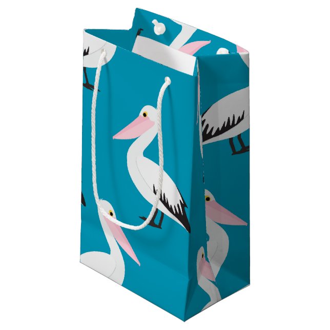 Sacola Para Presentes Pequena Padrão pelicano (Frente inclinada)