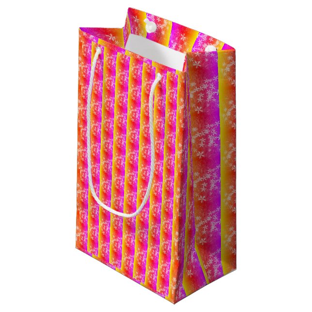 Sacola Para Presentes Pequena "Padrão Prisma" (Frente inclinada)
