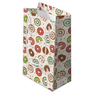 Sacola Para Presentes Pequena Padrão Retro de Donut Estilo Colorido Fofo