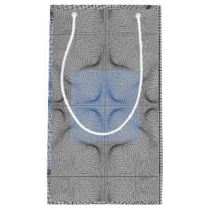 Sacola Para Presentes Pequena Padrão Wireframe 08.B LGrey BG