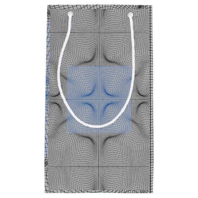 Sacola Para Presentes Pequena Padrão Wireframe 08.B LGrey BG (Frente)