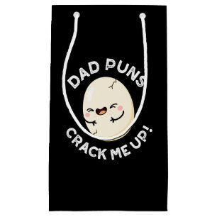 Sacola Para Presentes Pequena Pai Puns Me Pacha Engraçado Ovo Negra BG