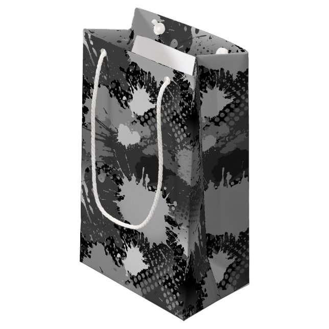 Sacola Para Presentes Pequena Paint Splash Patterno 2 (Frente inclinada)