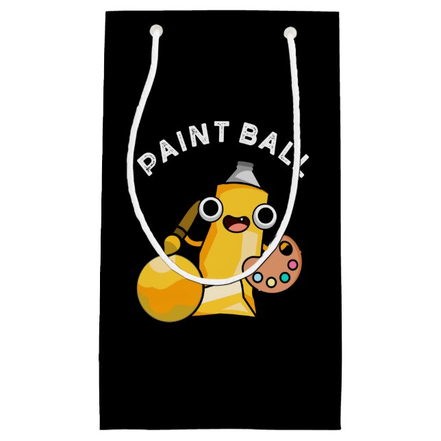Sacola Para Presentes Pequena Paintball Funny Paint Dark BG (Frente)