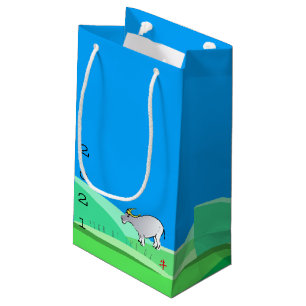 Sacola Para Presentes Pequena Paisagem de Cartoon Ox Chinês Novo Ano Zodiac SGB