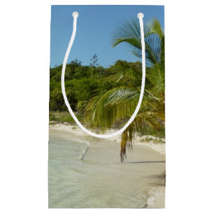 Sacola Para Presentes Pequena Paisagem tropical bonita de antiguan Beach