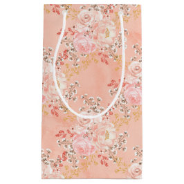 SACOLA PARA PRESENTES PEQUENA PALHADAS DE PALCO DE FLORES DE PINCO