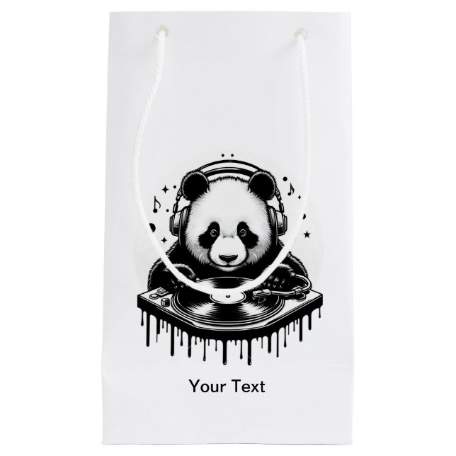 Sacola Para Presentes Pequena Panda Beat (Frente)
