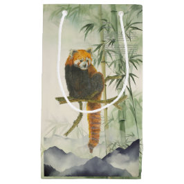 Sacola Para Presentes Pequena Panda Vermelha Bonita Pintada À Mão